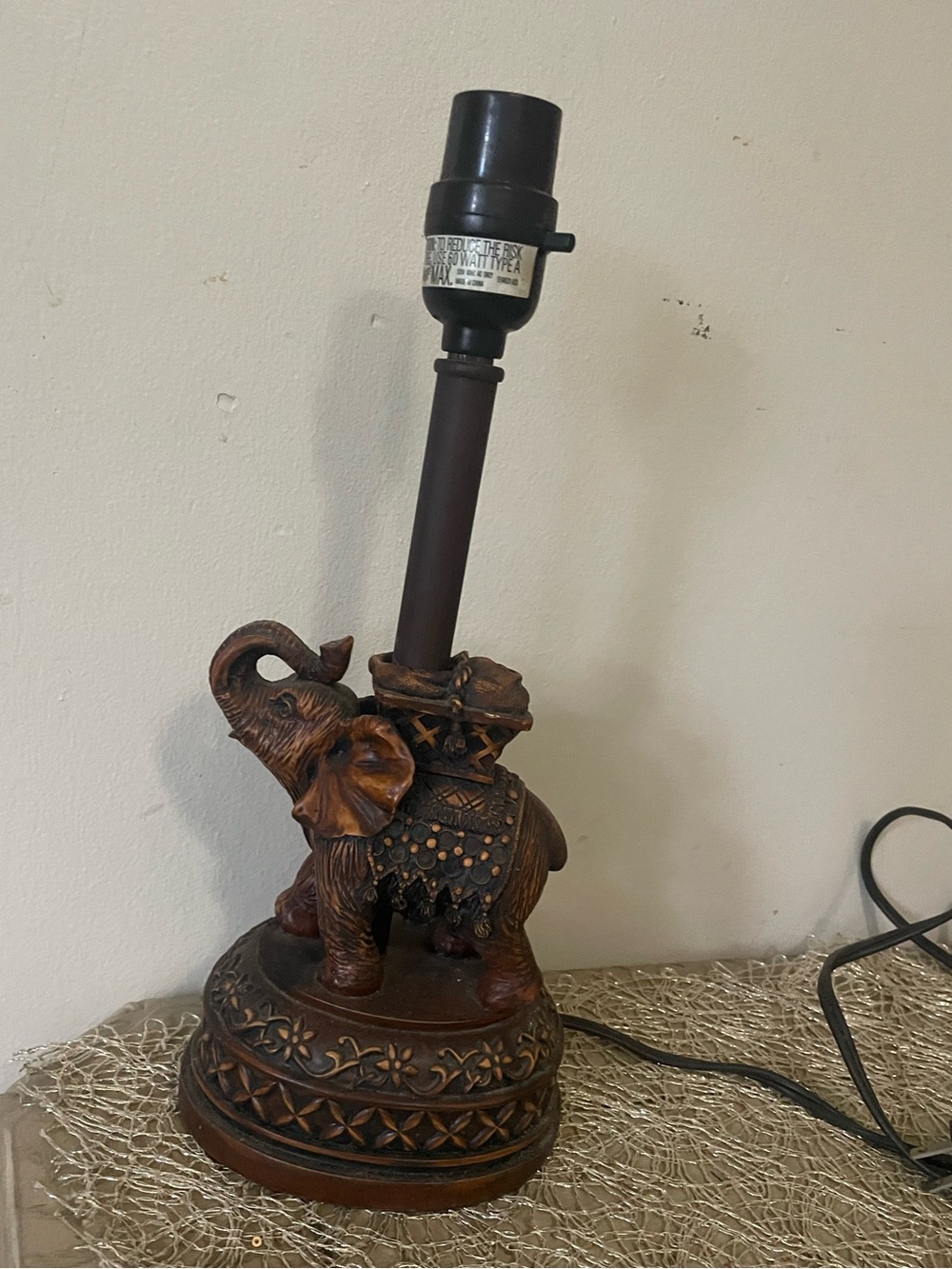 Vintage Elephant Table Lamps